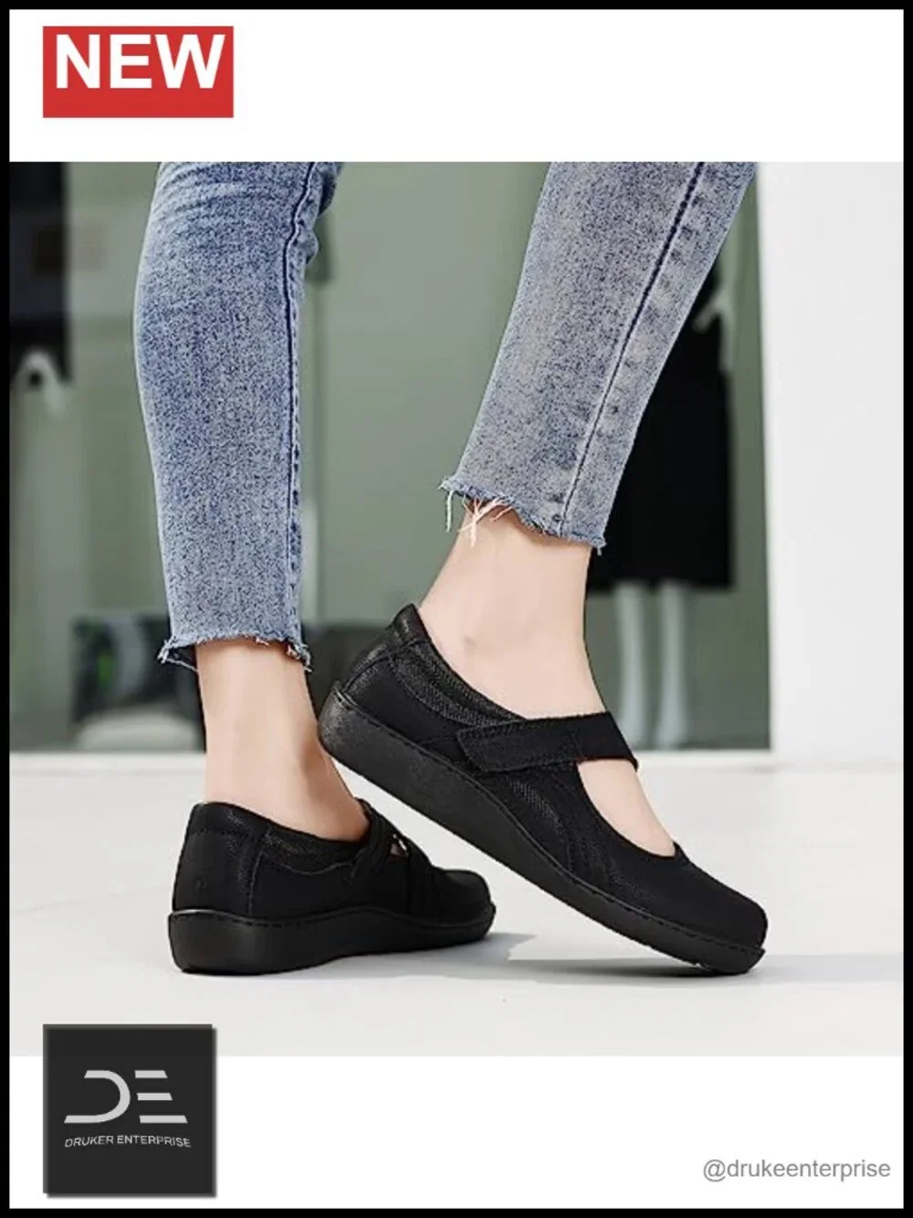 Mary Jane Flats Casual Dress Shoes Lightweight Breathable Walking Shoes Memory